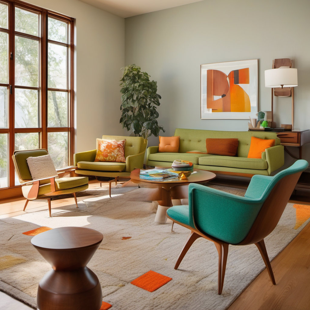 Stylish Mid-Century Modern Living Room