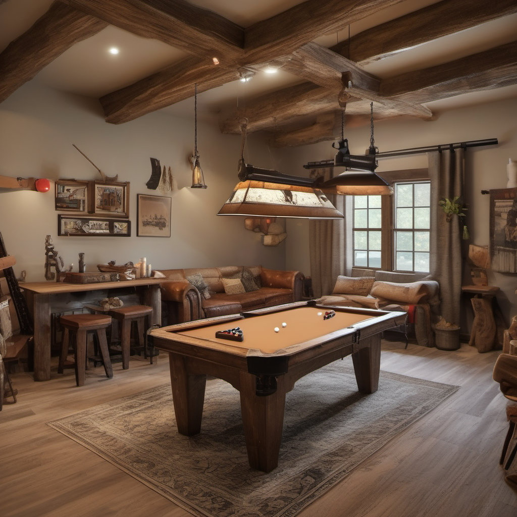 Transform Your Space with a Cozy Rustic Game Room