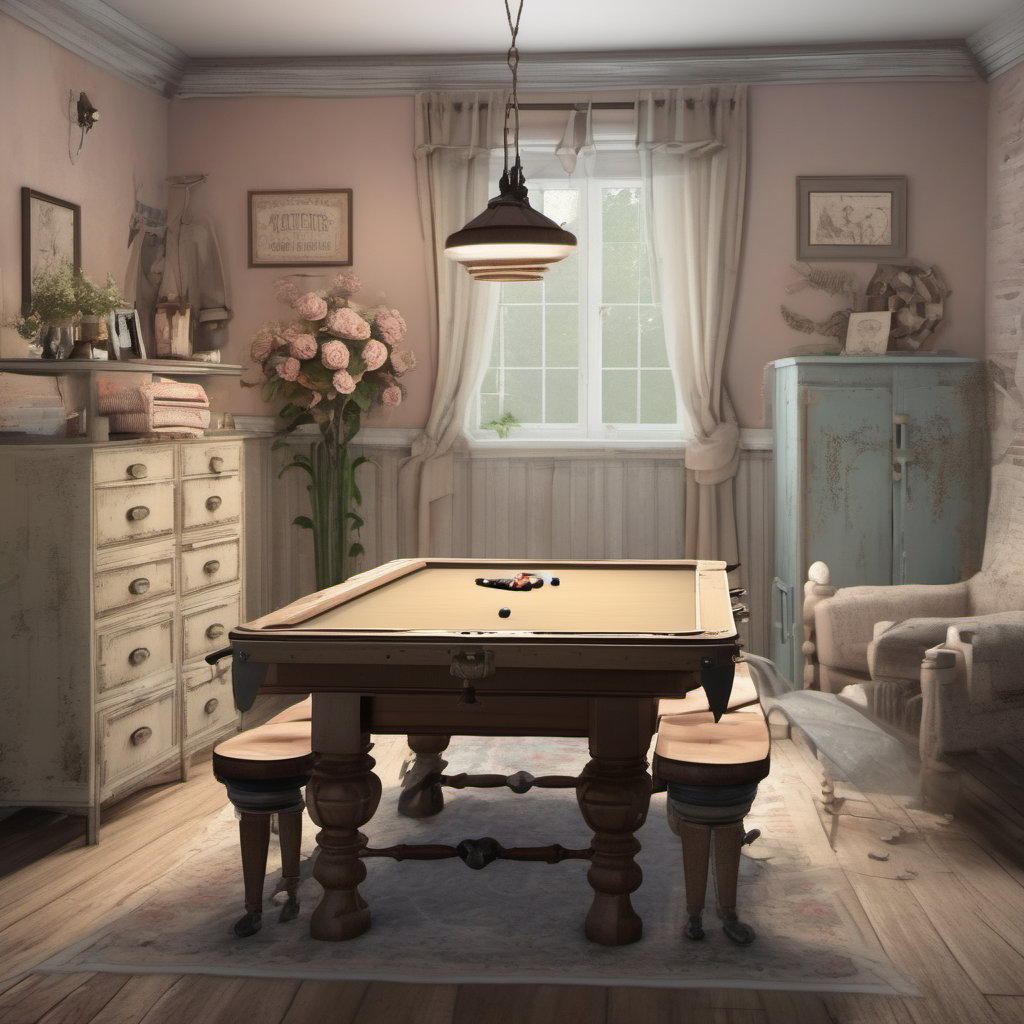 Shabby Chic Game Room: Cozy Elegance for Men