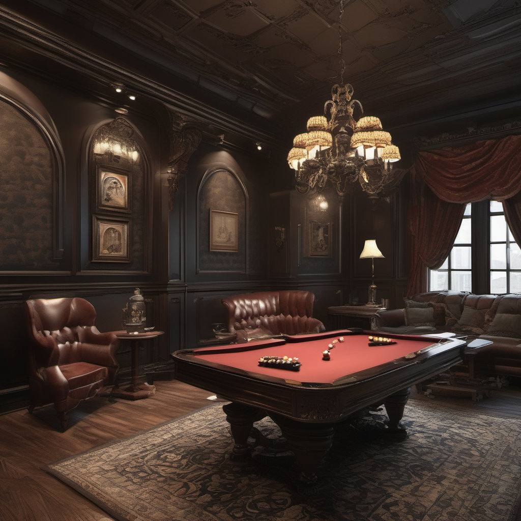 A Gaming Retreat with Victorian Charm