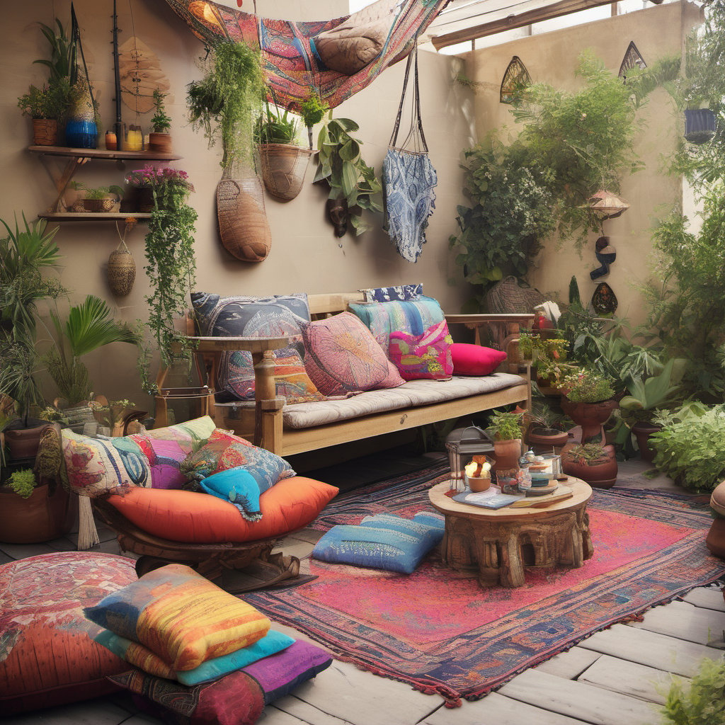A Beautiful Bohemian Outdoor Patio Deck