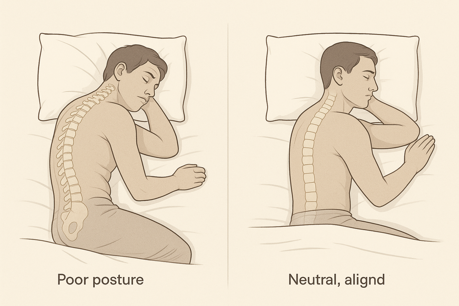 Comparison of poor and neutral sleep posture